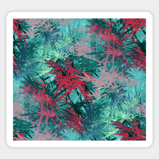 Bamboo Repeat Pattern Bold Colours Sticker by MarbleCloud